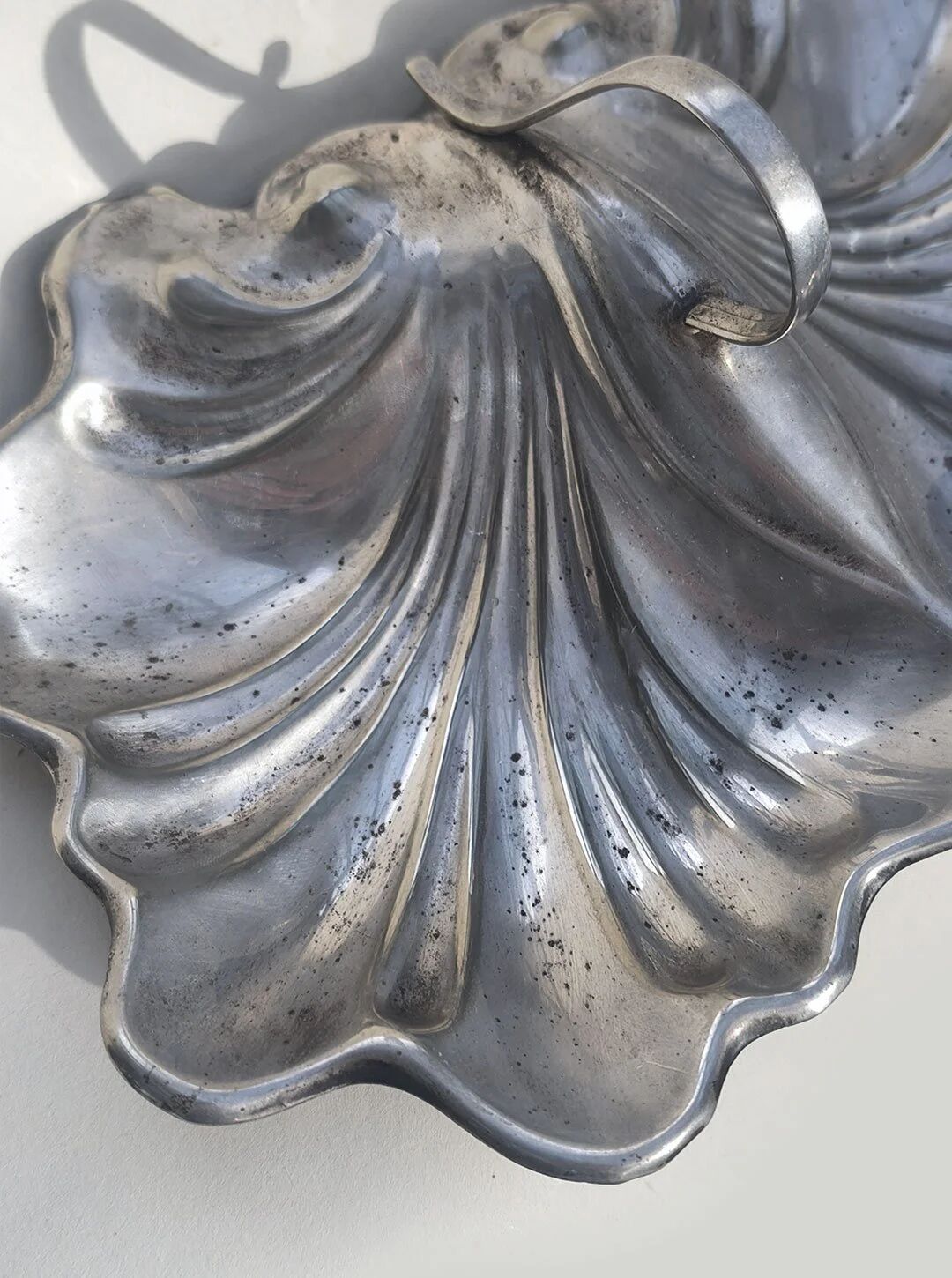 Plateau Double Art Nouveau en métal argenté