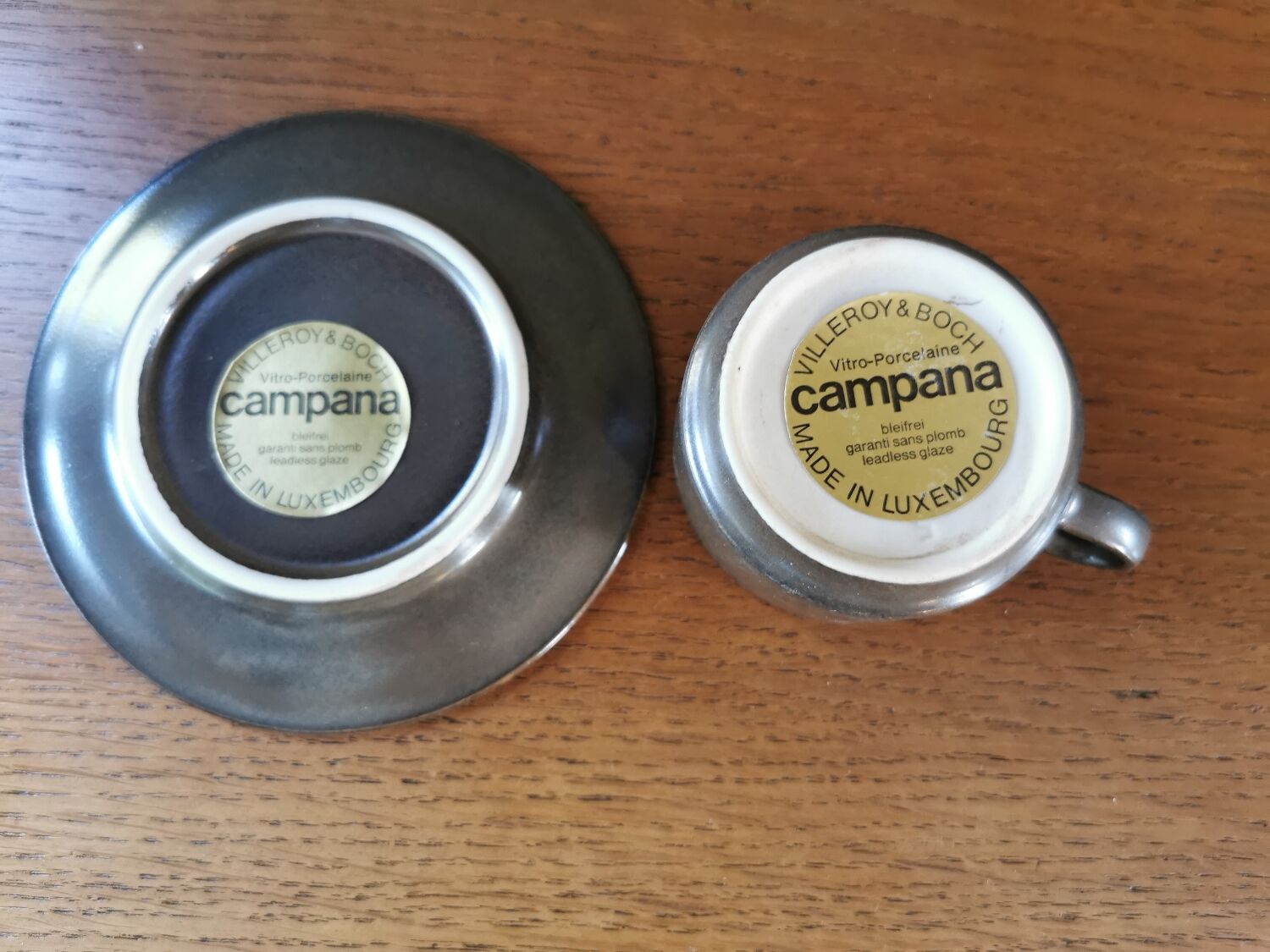 Suite of 6 vintage cups Campana Villeroy and Boch