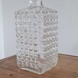 Chiseled glass whiskey decanter