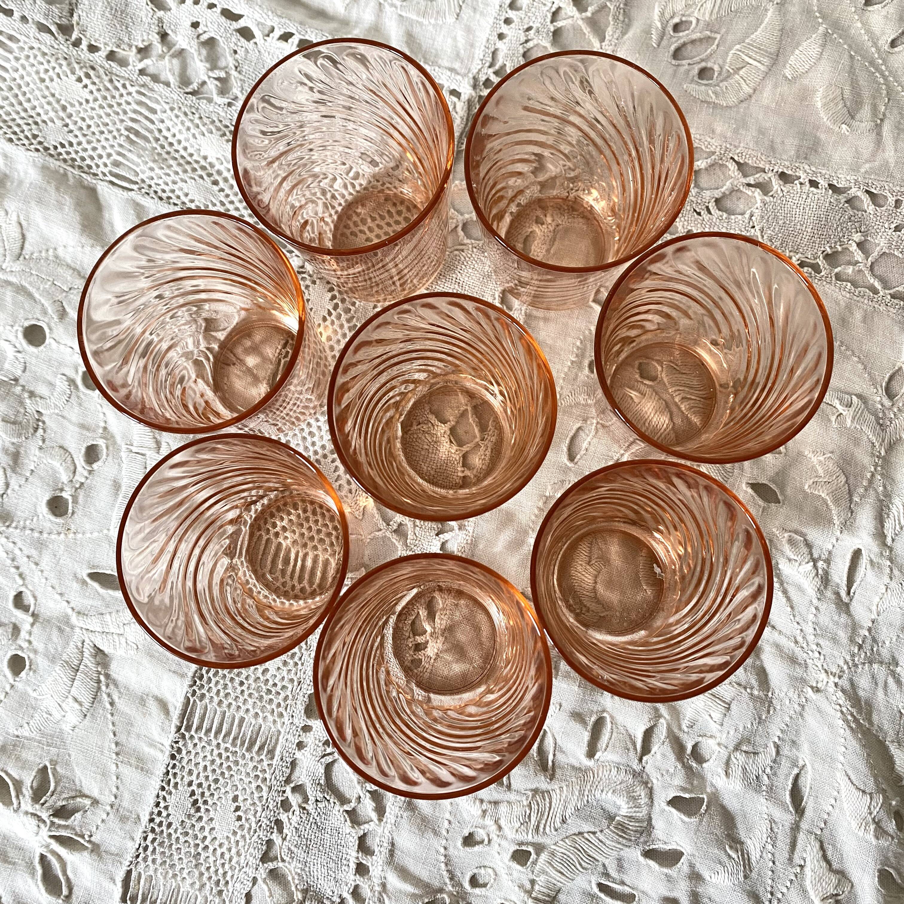 Vintage Rosaline water glasses