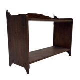 Art Deco wooden wall shelve rack bookshelf in dark wood minimalist