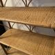 Vintage rattan and wicker shelf 70s