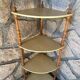 Corner shelf in wood 4 levels – vintage style – very good condition