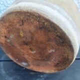 Antique glazed terracotta grease pot