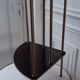 Shelf in brown formica and gold steel 70s