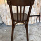 Chair bistrot baumann dark wood 70s vintage #a201