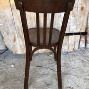 Chair bistrot baumann dark wood 70s vintage #a201