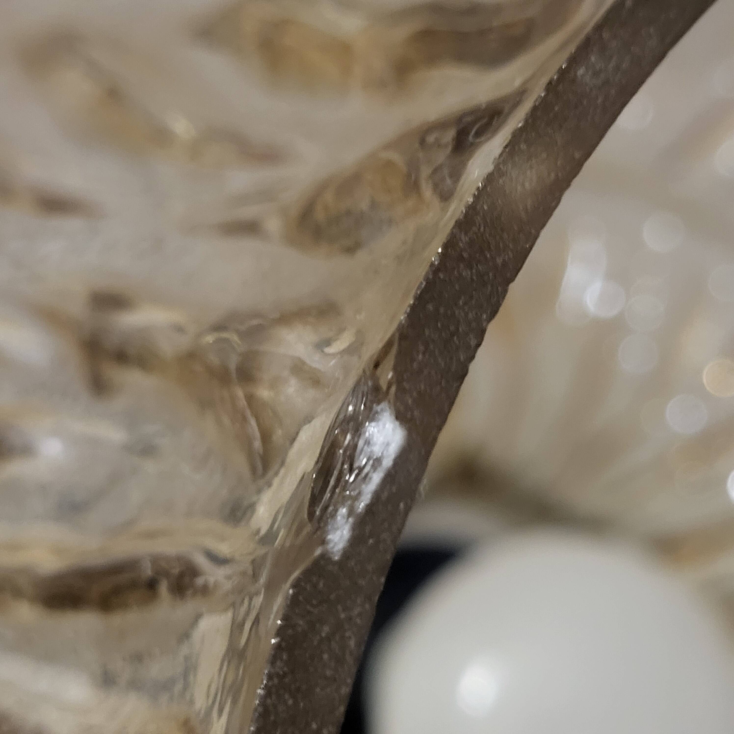 Amber glass pendant, iridescent gold, vintage 1960-70.