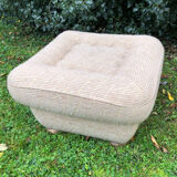 Square wool pouf