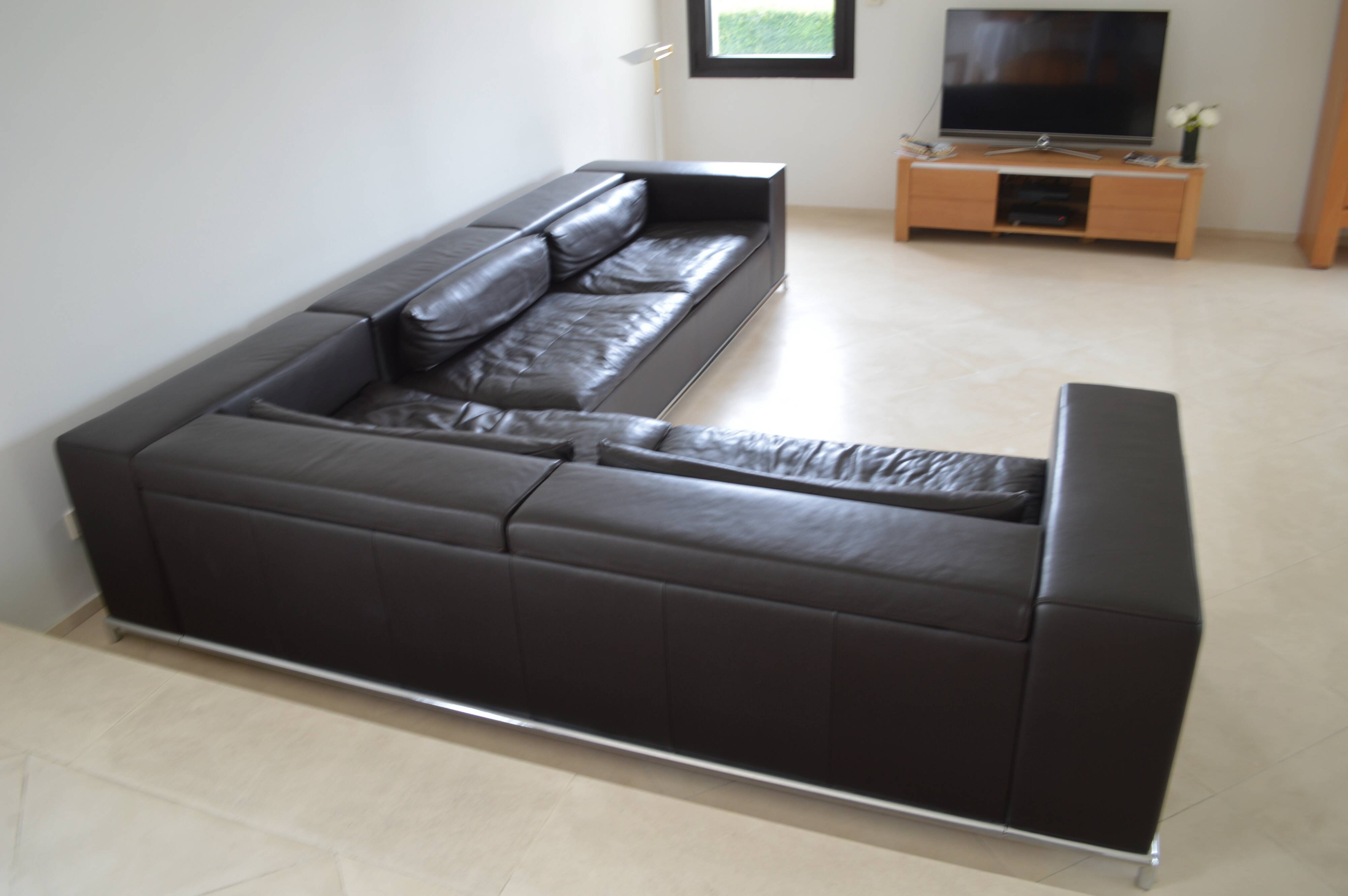 Canapé d'angle en cuir De Sede DS-7