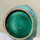 Vintage 1950s/60s blue and turquoise glazed ceramic ashtray, collector's item