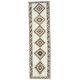 Vintage Turkish Oushak Handmade Wool Cotton White Runner Rug 90x338