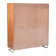 Restored oak bauhaus wardrobe, chrome-plated steel, czechia, 1930s