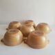 Set of 6 ear bowls in gres cnp gres village France vintage old