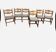 6 Vintage Brutalist Dining Chairs, 1970