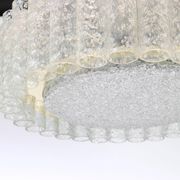 Lustre Doria Murano en tubes de verre avec entourage en laiton, Allemagne, années 1960