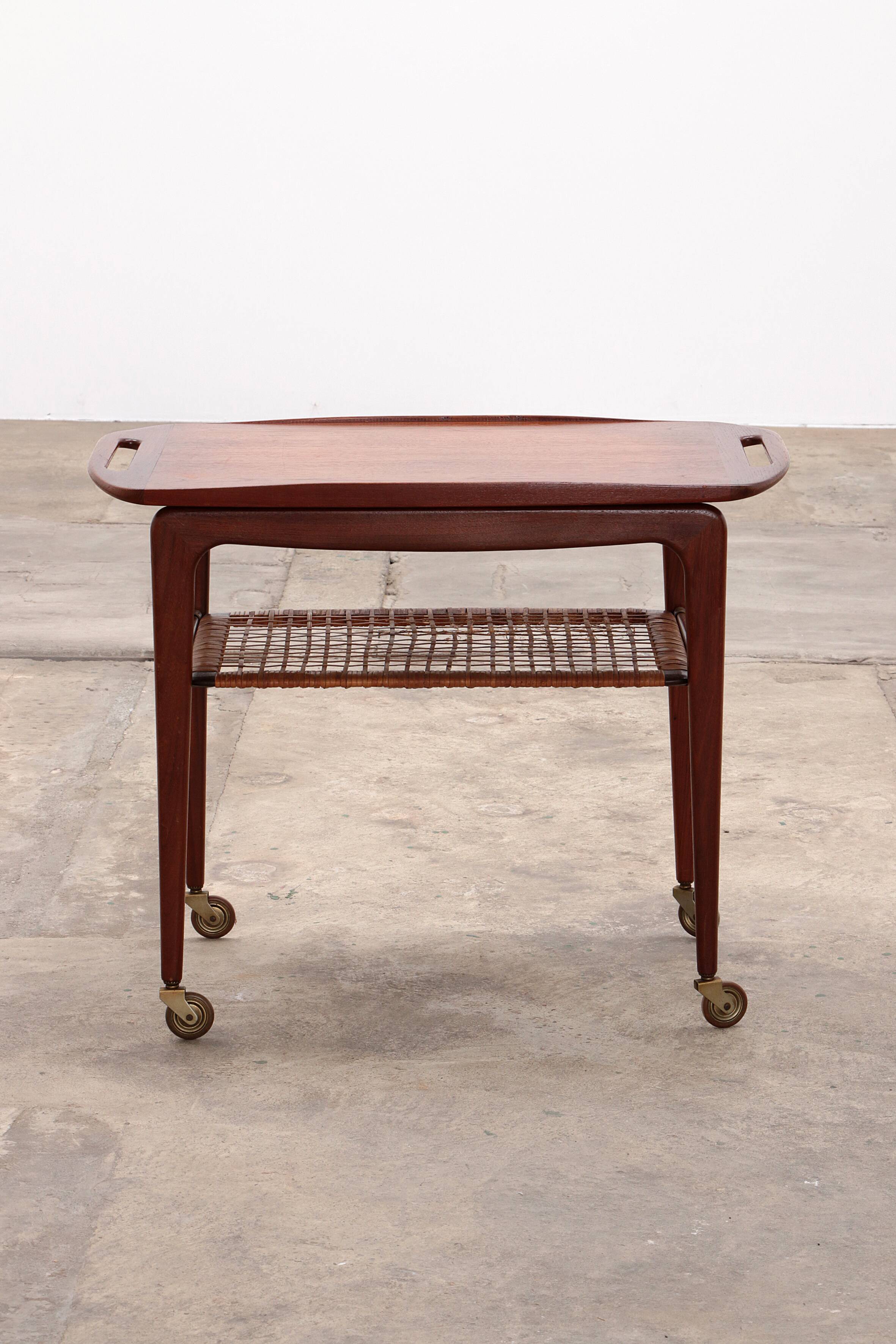 Poul Jensen Trolley teak made by Selig,1960 denmark.
