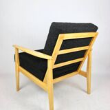 Fauteuil boucle noir danois, 1970s