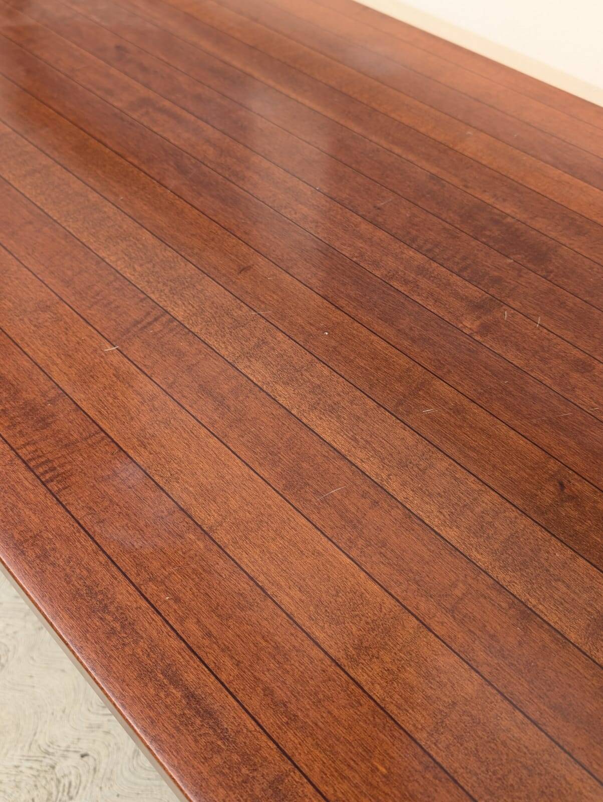 Italian Japandi walnut and ebony Table, 70s