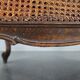Antique Carved Wing Chair with Cane Sides , Czechoslovakia