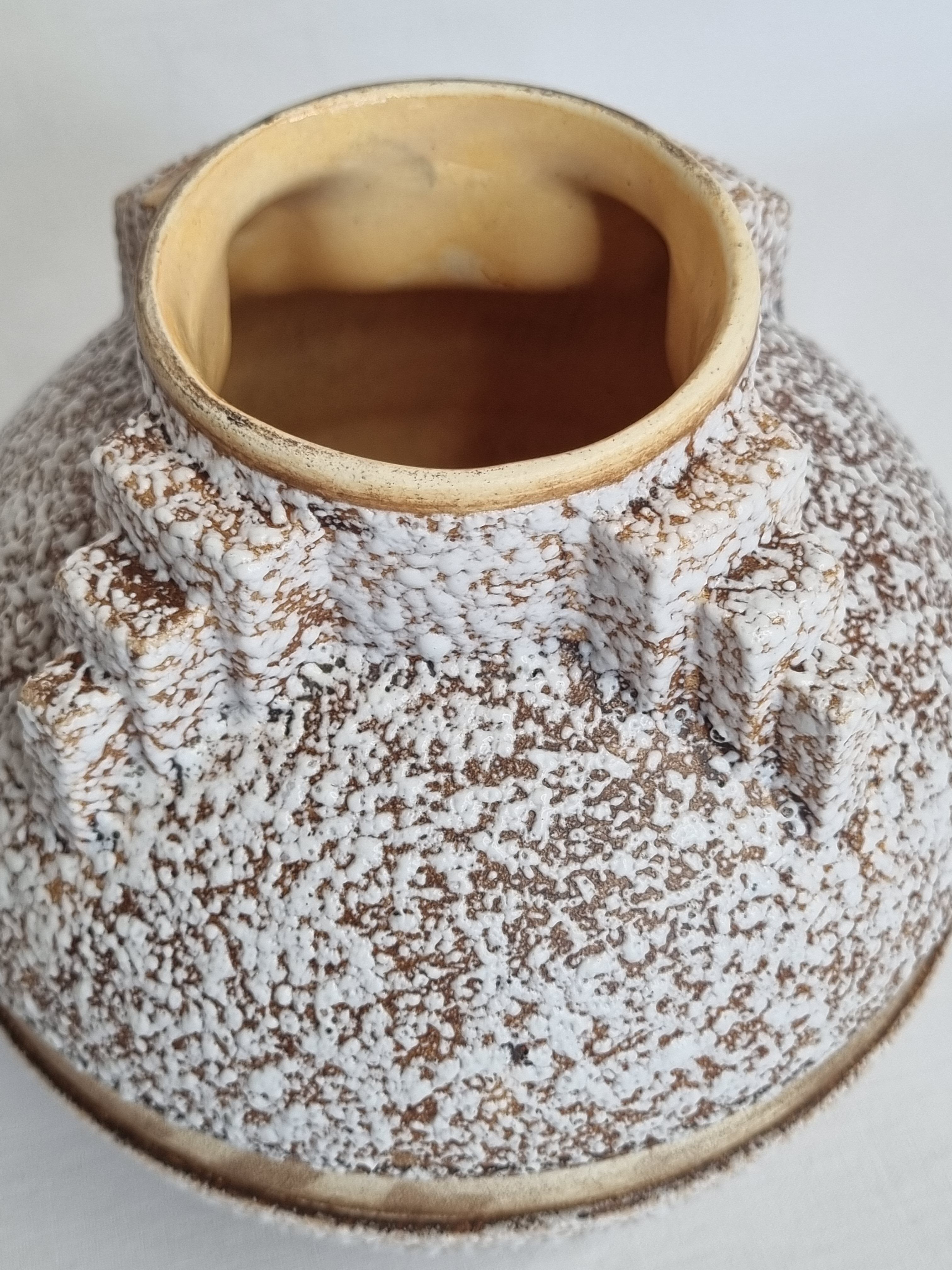 Art Deco ball vase, in tense enamel, 30s