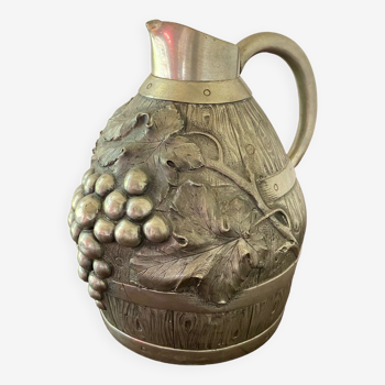 Vintage "art tin" pitcher