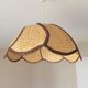 Suspension vintage en fibres naturelles et tissu