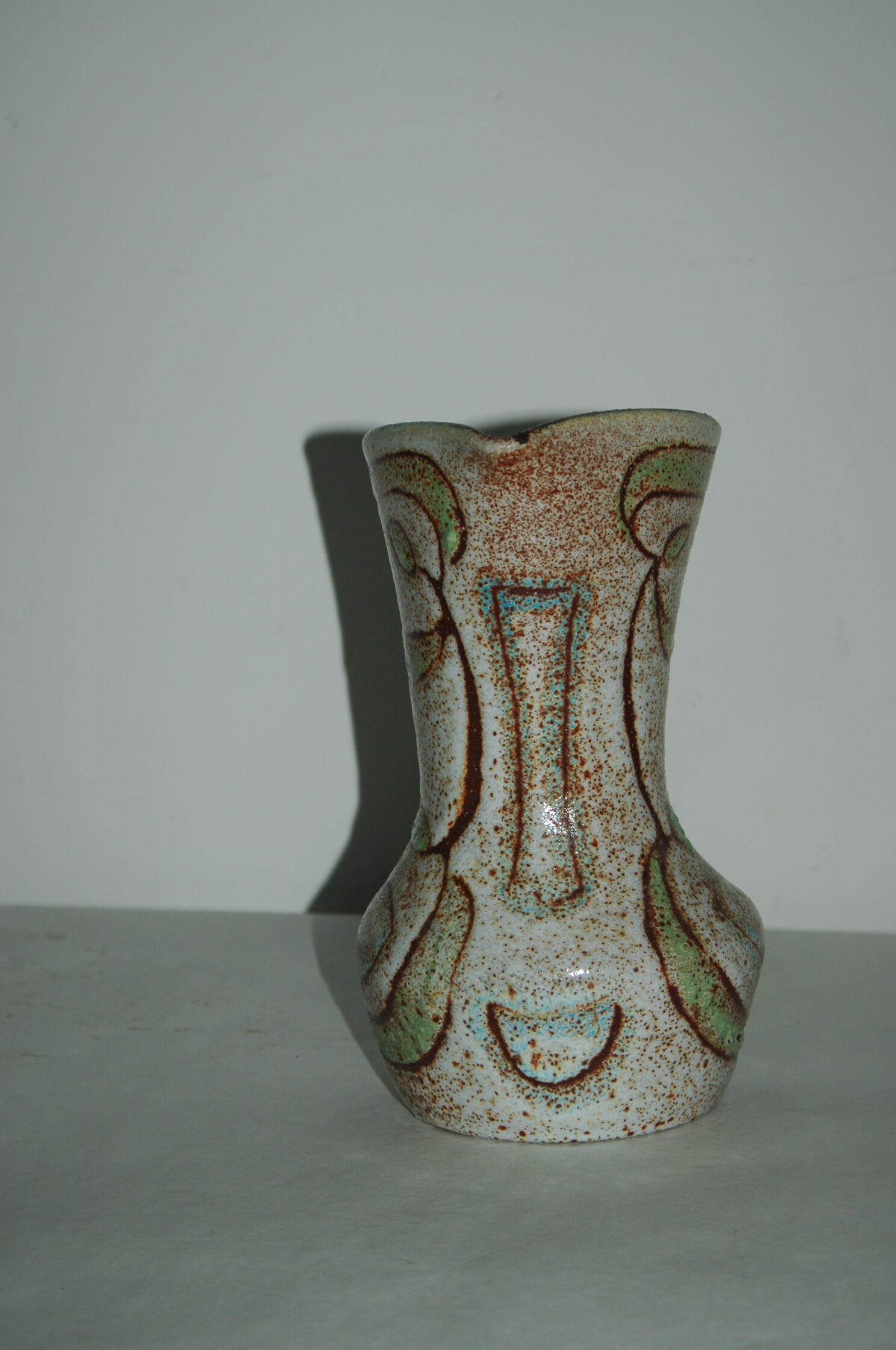 Pitcher ceramic vase zoomorphic bird Accolay 1960