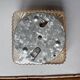 Square amber glass wall light