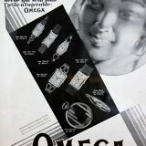 Montre Omega - affiche mode pub 1930