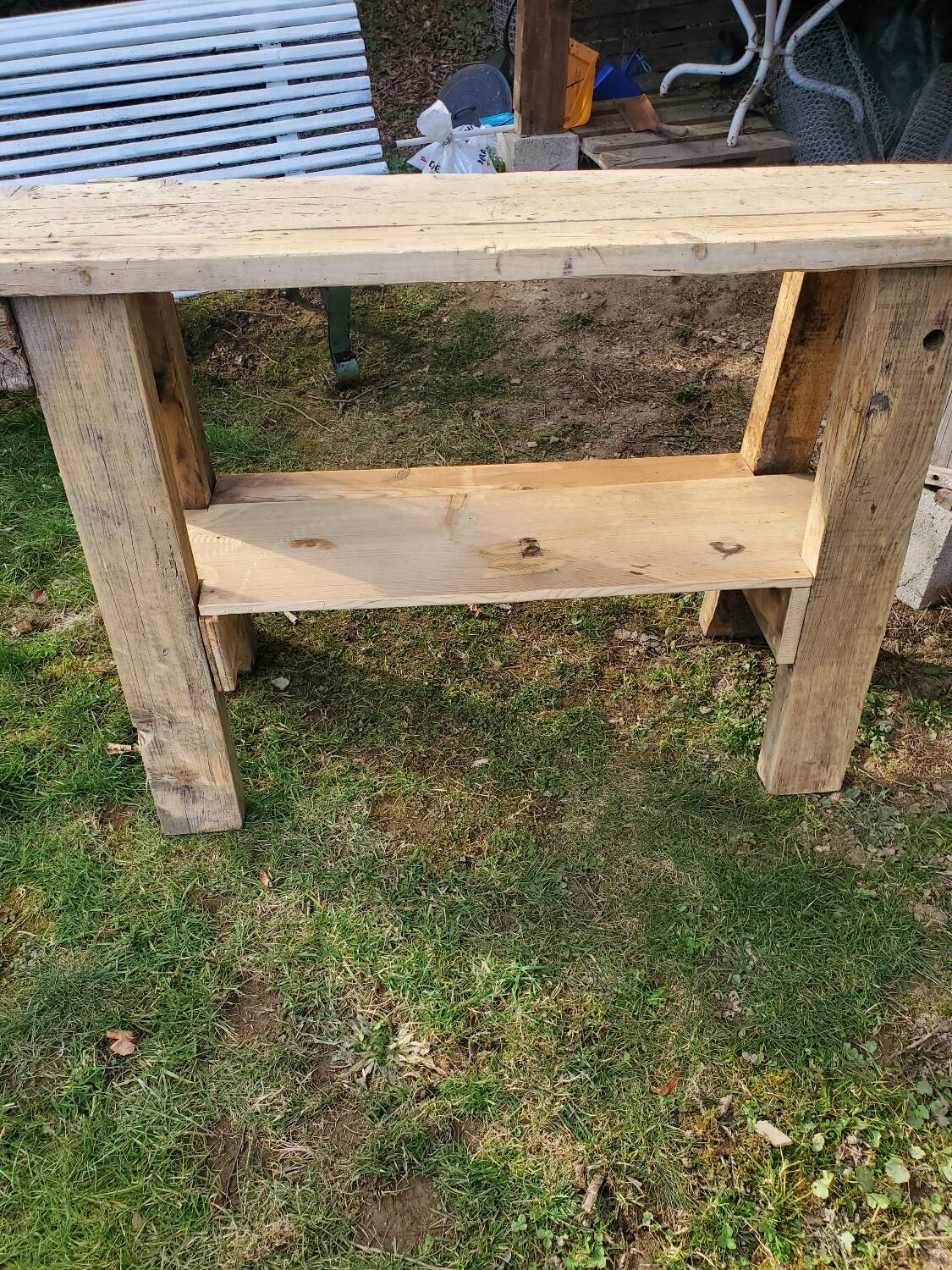Wooden workbench