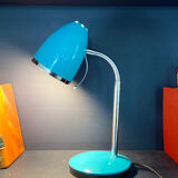 Blue chrome desk lamp