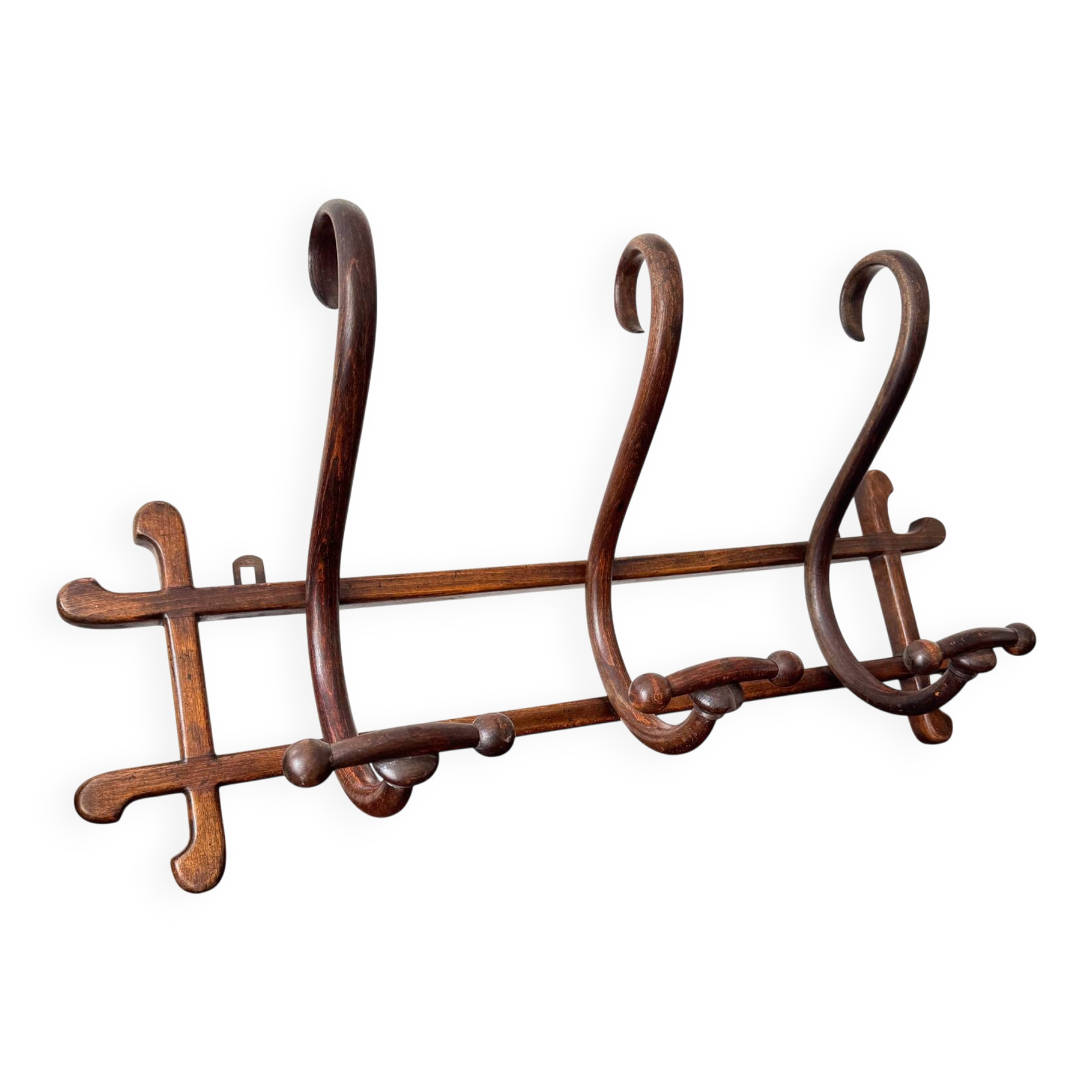 Porte manteau mural en bois Thonet