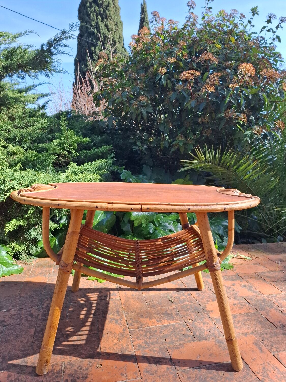 Table basse "Citron" rotin dlg Janine Abraham