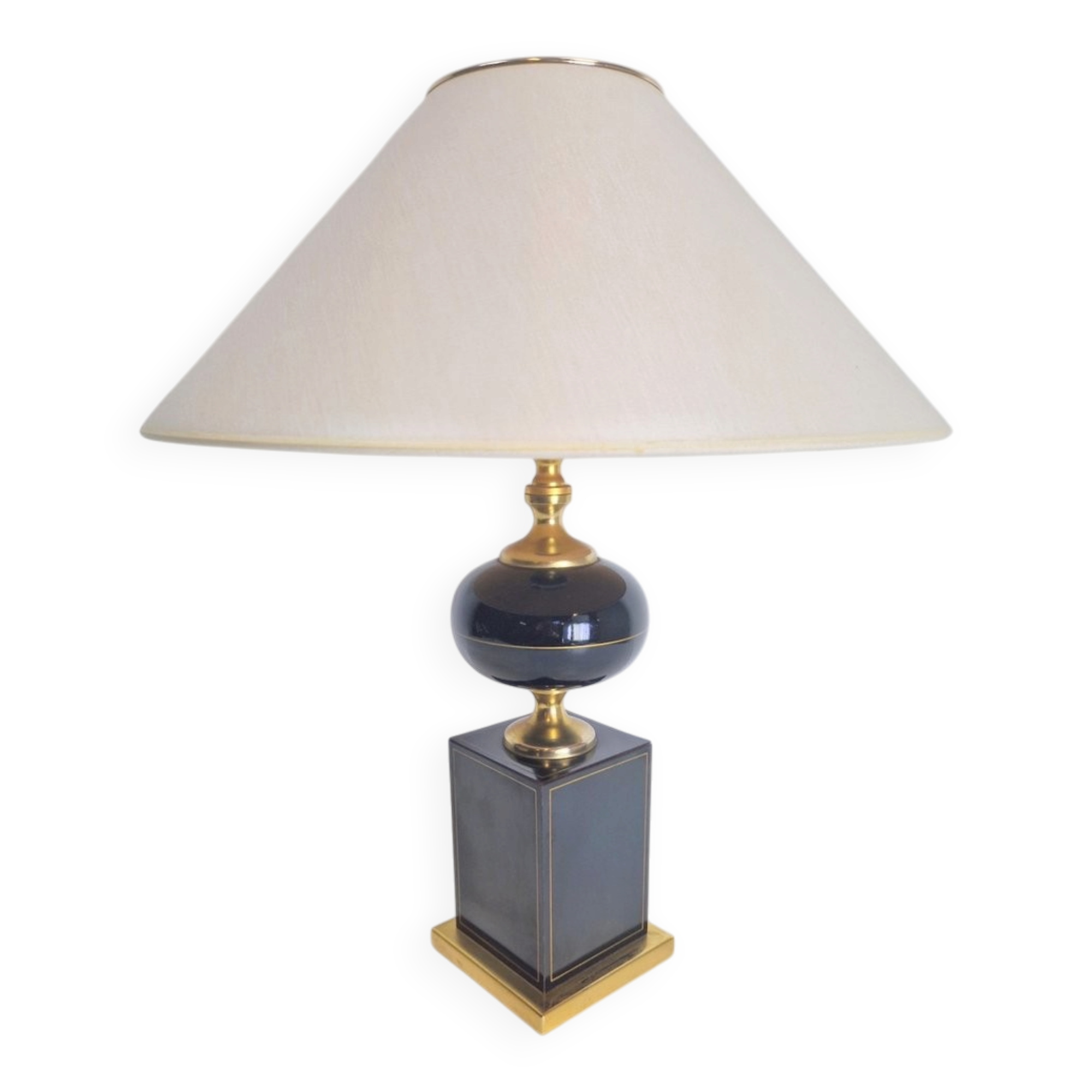 Vintage Regency Brass Table Lamp from Le Dauphin, 1970s