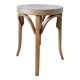 Vintage round kitchen stool, waxed bentwood, 50s, Baumann style