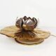 Rare "Waterlily" table lamp by Tommaso Barbi for Bottega Gadda, Italy, 1960s
