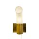 Brass and Pulegoso Glass Wall Lamp attributed to Aldo Nason for Mazzega 1960s
