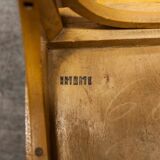 Pair of chairs bistro Baumann 1970s honey color