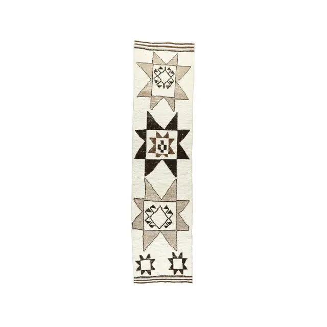 Vintage Turkish Hand-Knotted Runner 90x359