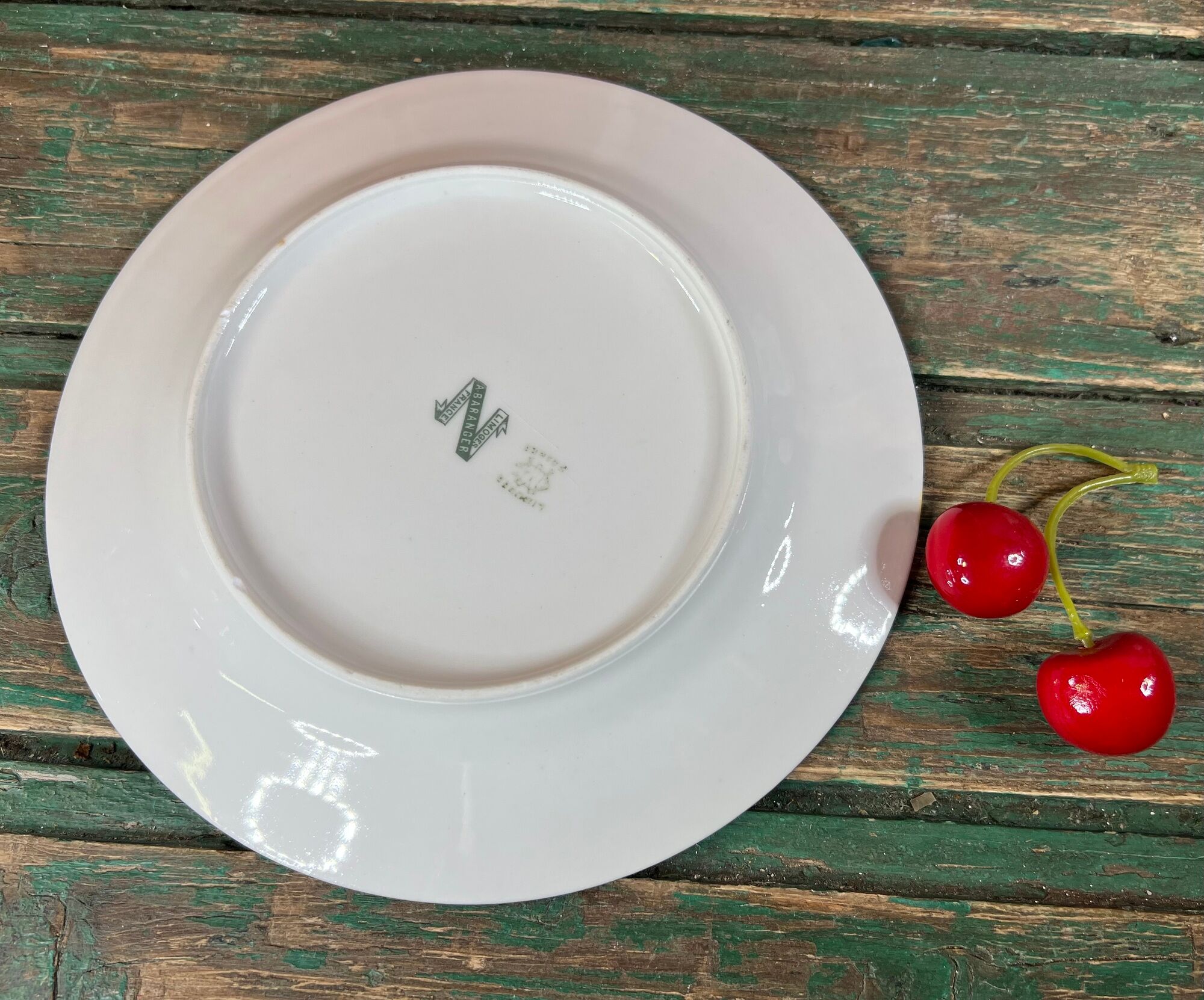 6 dessert plates vintage cherry Limoges porcelain