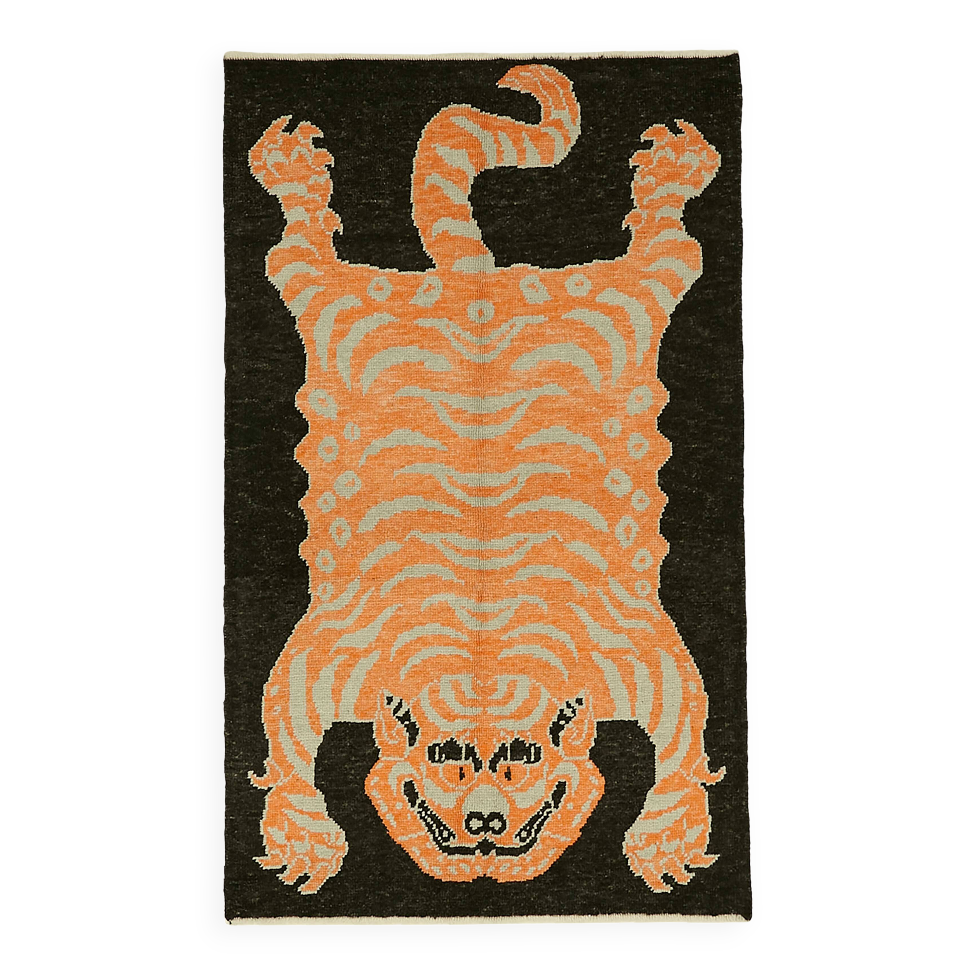 Turkish Handknotted Wool Tiger Rug  130 cm x 208 cm