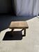 Small stool, rectangular accent stool in solid teak wabi-sabi H26.