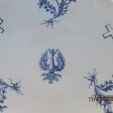 Lorraine cross and thistle compote dish with blue decoration