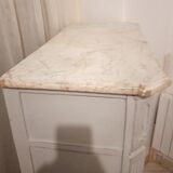 Silver library patina 2 doors on marble 147 x 81 cm