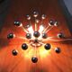 Lampe de table atomique allemande de l'âge spatial du milieu du siècle de Cosack