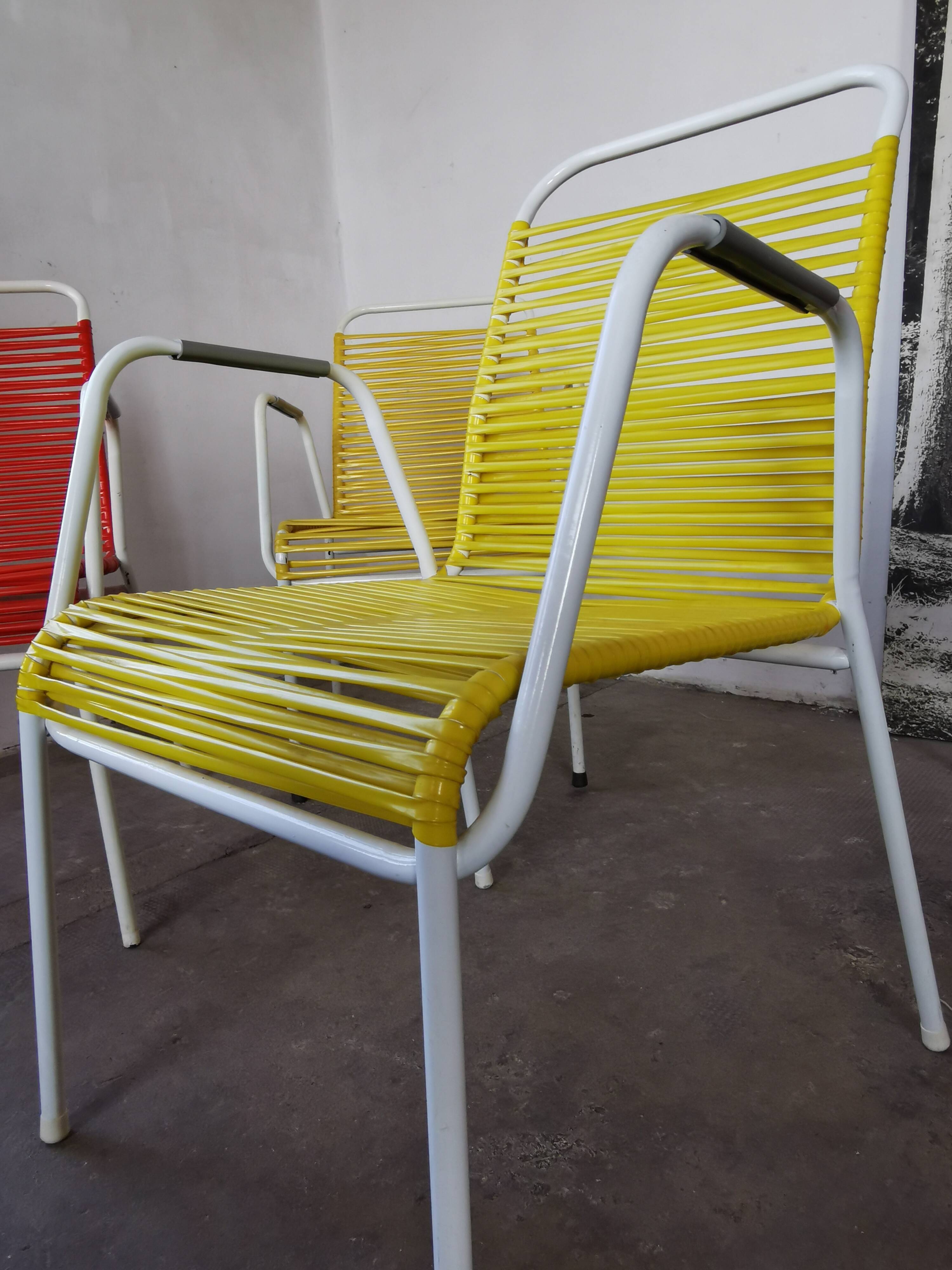 Set of 4 garden armchairs