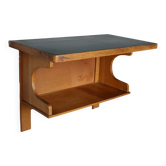 Vintage shelf in laminate and oak veneer, Italy, 1950s.