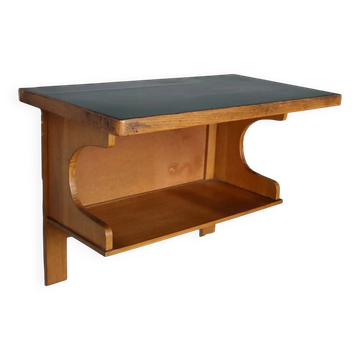 Vintage shelf in laminate and oak veneer, Italy, 1950s.