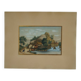 Ad. Moret "Antique Scene" Gouache watercolour signed and dated 1902